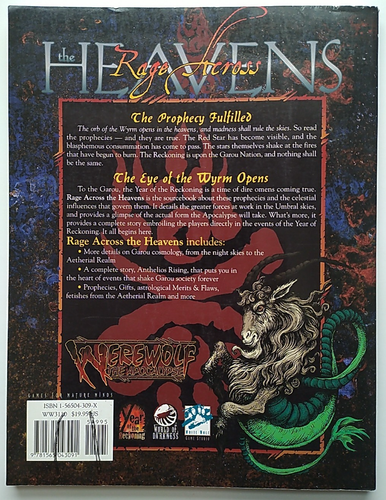 Werewolf: The Apocalypse - Rage Across The Heavens - WW3110 - 1999 - Preowned - Picture 7 of 12