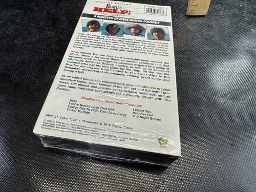 The Beatles Help VHS 1995 Special Edition Brand New Sealed Bonus Footage - Imagen 6 de 7
