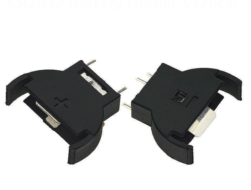 EMagTech 10Pcs Coin Cell PCB Battery Holder For CR2450 Battery 29.6x20.3x9.6mm Balck