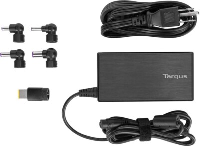 Targus 100W AC Universal Laptop Charger | 6ft Cable, 5 Tips, for Major Brands