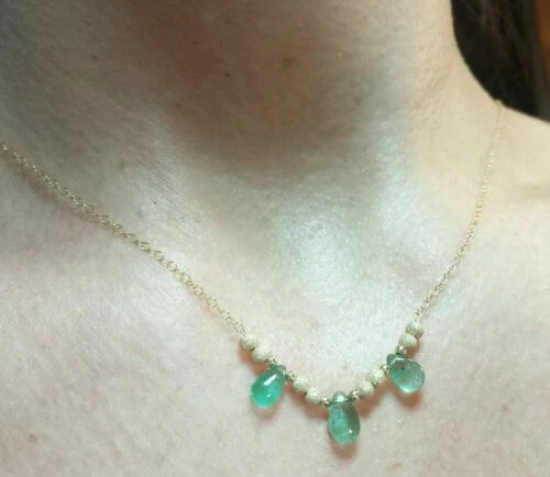 Smaragd Perle Echtschmuck-Halsketten & -Anhänger