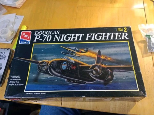 AMT Douglas P-70 Night Fighter, Revell P-38J +parts no box Both 1/48 B-29 Book