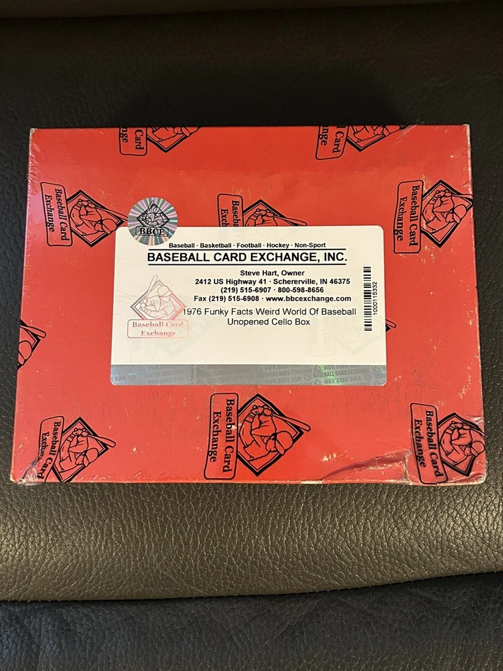1976 Weird World Of Baseball Funky Facts Box 36 Factory Sealed Packs BBCE Wrap! - Image 2 of 3