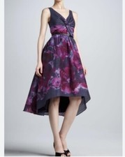 Lela Rose Neiman Marcus for Target Midi High Low Dress Size 4 Purple