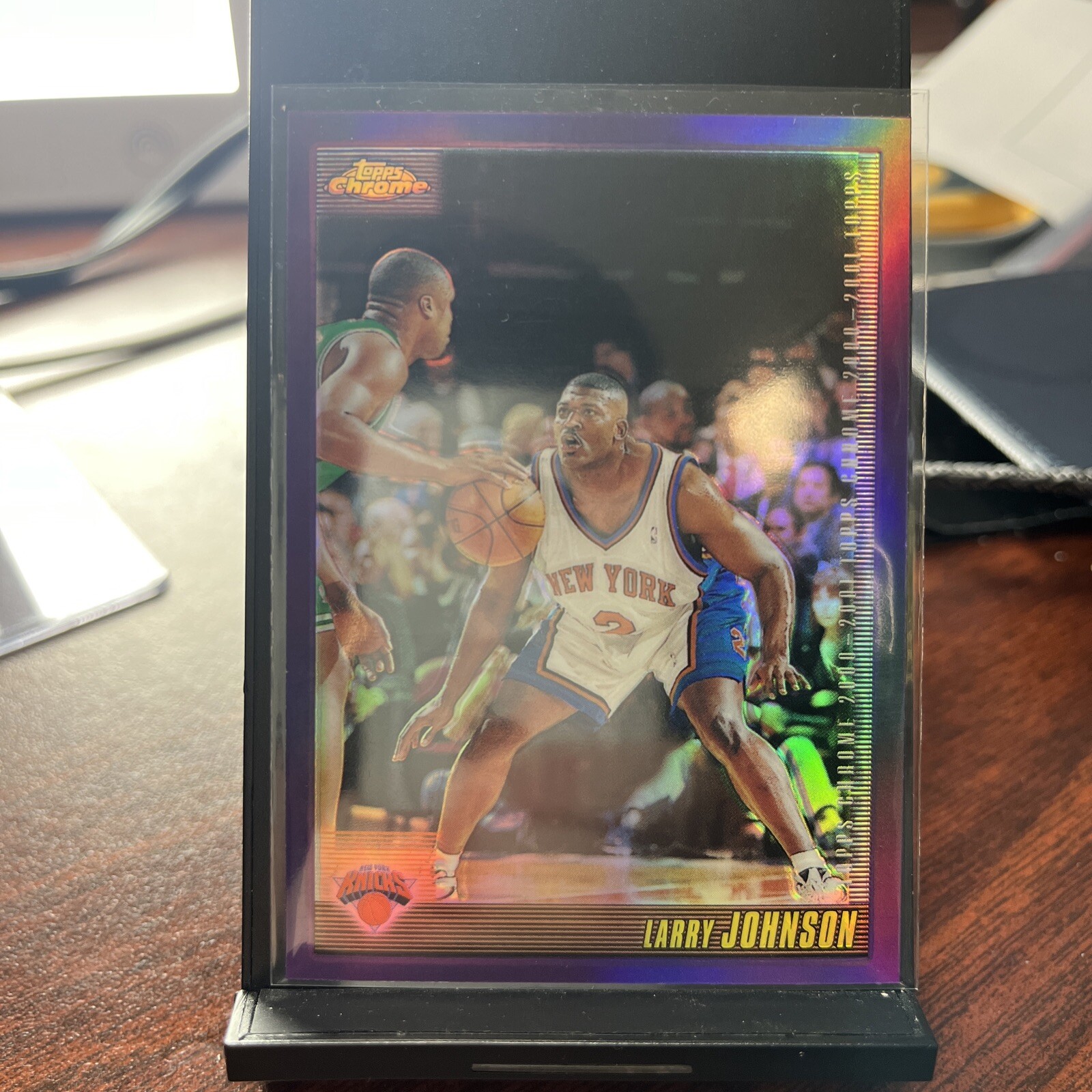 Larry Johnson 2000-2001 Topps Chrome Refractor New York Knicks #27