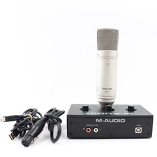 Tascam Studio Condenser Microphone Tm-80 48v Xlr Cable Silver- Tested Dsp007372