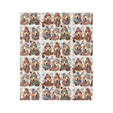 Golden Retriever Blanket Soft Velveteen Blanket Lightweight Warm and Cozy