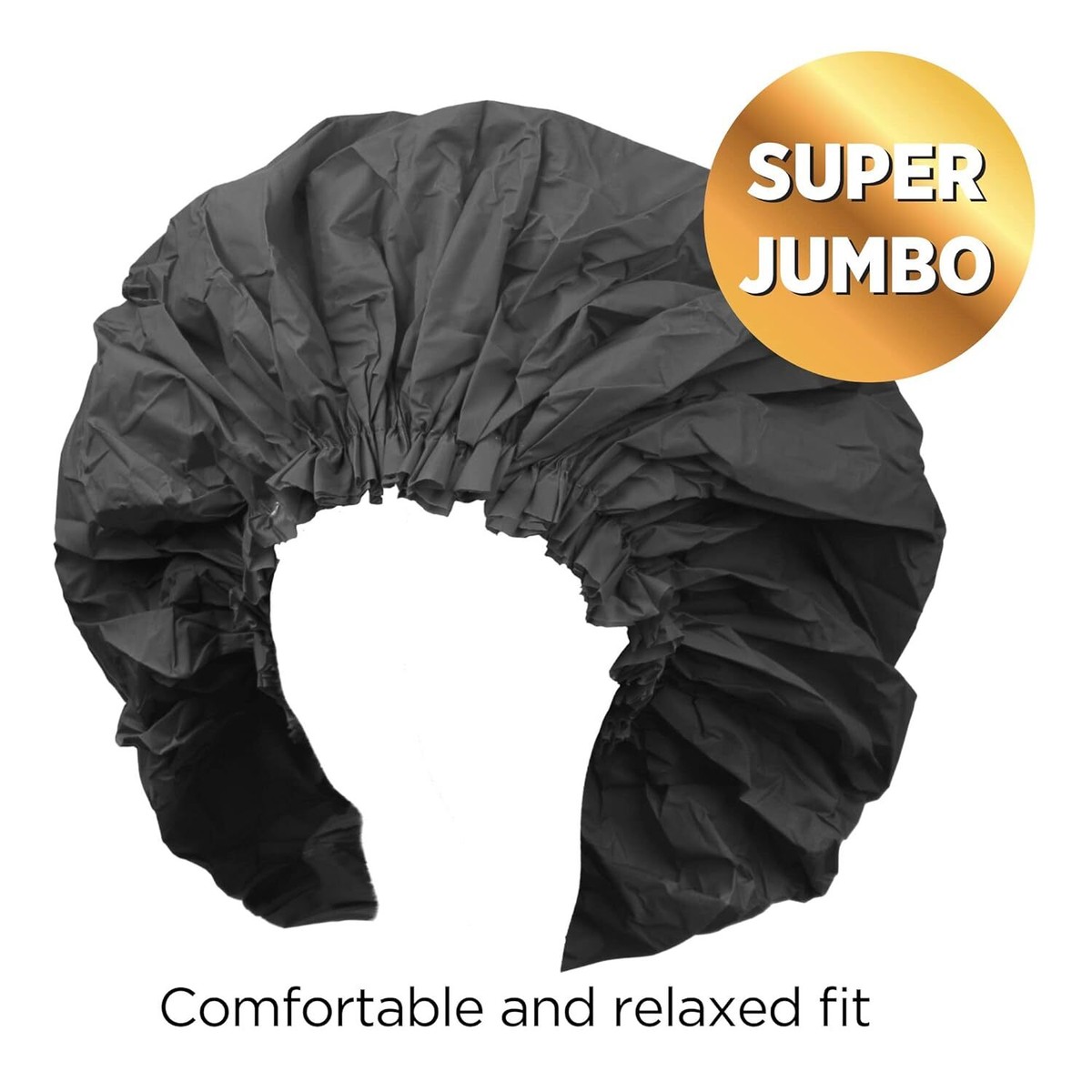 Donna Disposable Black Shower Cap Waterproof Hair Conditioning And