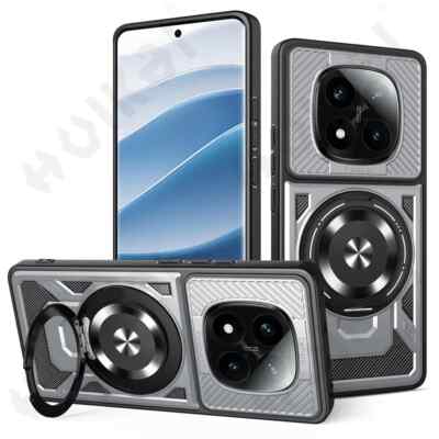 Shockproof Magnetic Case For Xiaomi Redmi 14C Note 14 13 Pro Plus 5G Stand Cover