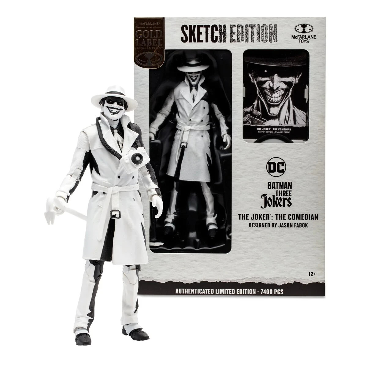 Mcfarlane DC Multiverse Joker The Comedian Sketch Edition Gold