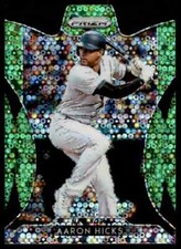 2019 Panini Prizm Lime Green Donut Aaron Hicks /199 Yankees #236 *Noles2148*