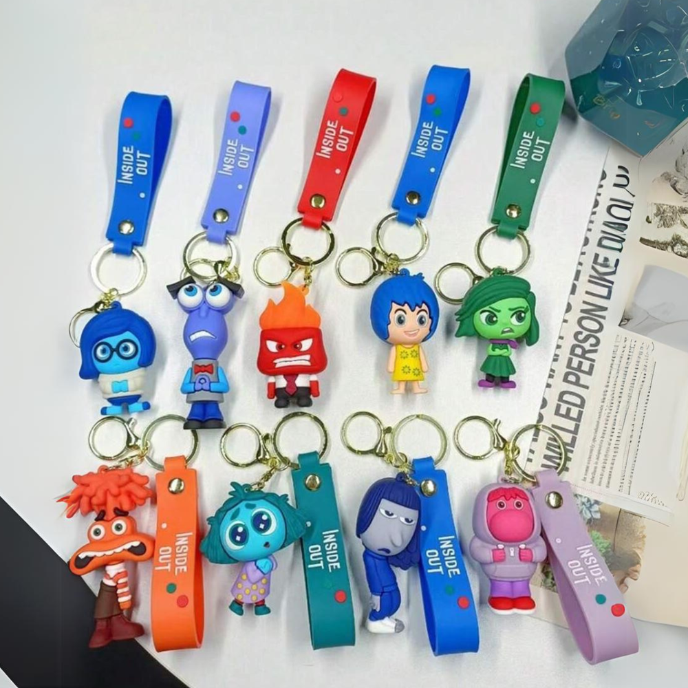 Inside Out Keychain All Character Bag Pendant Car Keyring Accessories Cute Gift