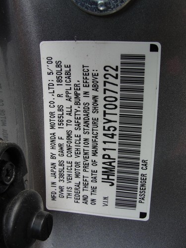 00 HONDA S-2000 Chassis Brain Box - Picture 4 of 7