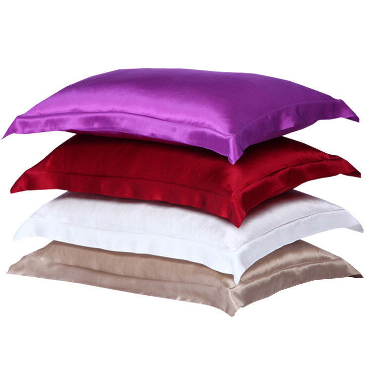 Soft Silk Blissy Satin Pillow Cases Cushion Cover Queen