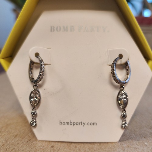 Bomb Party Earrings RBP3549 ‘What A Doll’ Diamond CZ .925 Sterling Silver - Picture 5 of 9