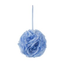 Mega Crafts - 8" Artificial Flower Pomander Kissing Ball - Light Blue, 1PC