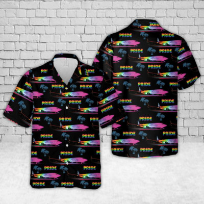 Alaska Fly With Pride Hawaiian Shirt For Gaymer, Lesbian Hawaiian 3D Shirt For P