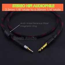 3.5mm 1/8" to 6.35mm 1/4" Male TRS Stereo Audio Cable Stereo Headphone Adapter