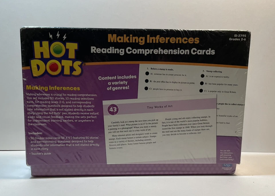Hot Dots - Making Inferences - Reading Comprehension Cards - Grades 2-6 New Read - Image 3 of 4