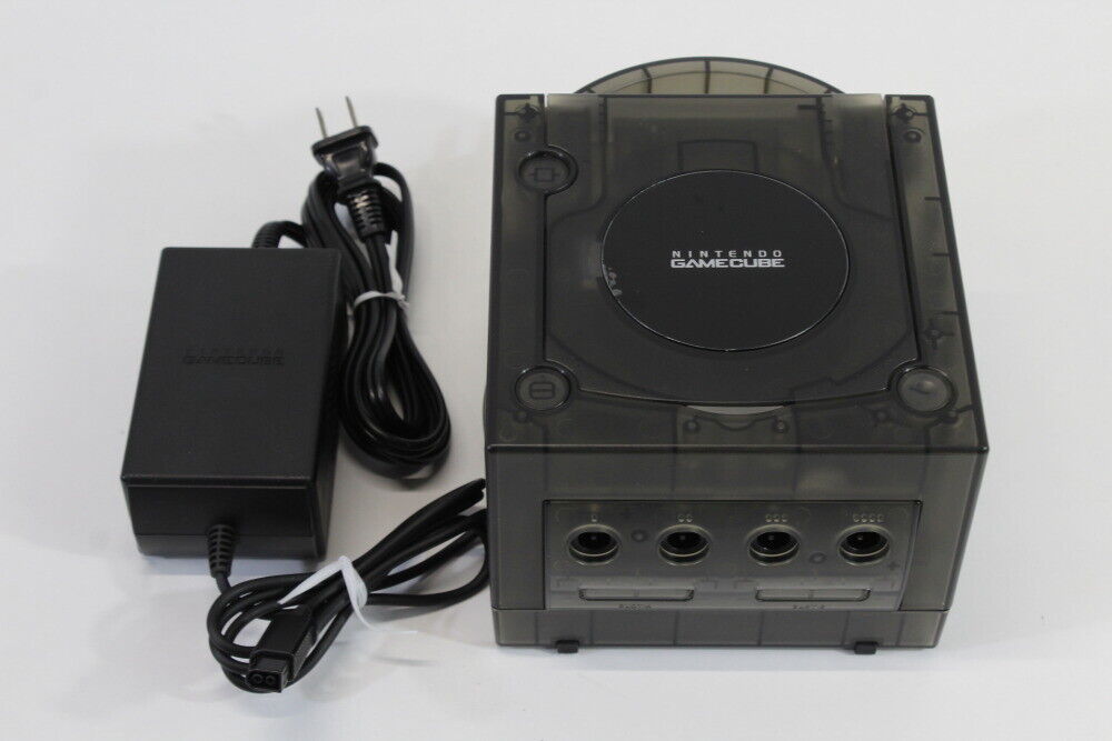 Nintendo Gamecube Console Clear Transparent Black & AC NTSC Nintendo Gamecube Console Clear Transparent Black & AC NTSC