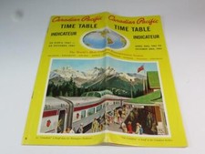 Vintage Travel Ephemera Railwayana CANADIAN PACIFIC Timetable 1961