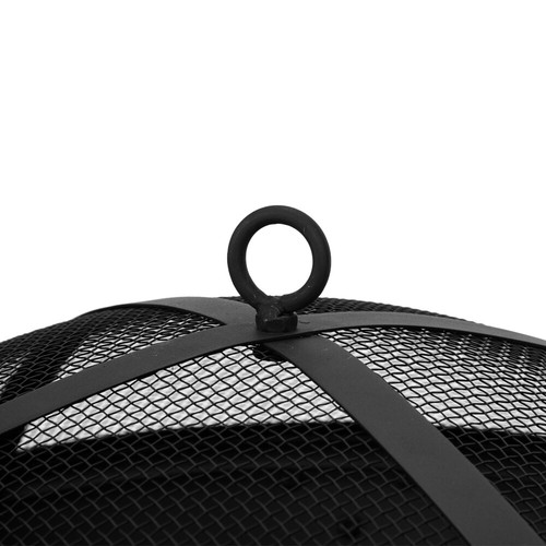 22" Four-Legged Folding Iron Brazier Wood Burning Fire Pit 22 x 22 x 18.1" - Picture 12 of 23