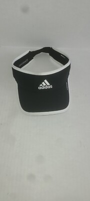 Adidas Visor Adjustable Strapback Aeroready Black w White Trim