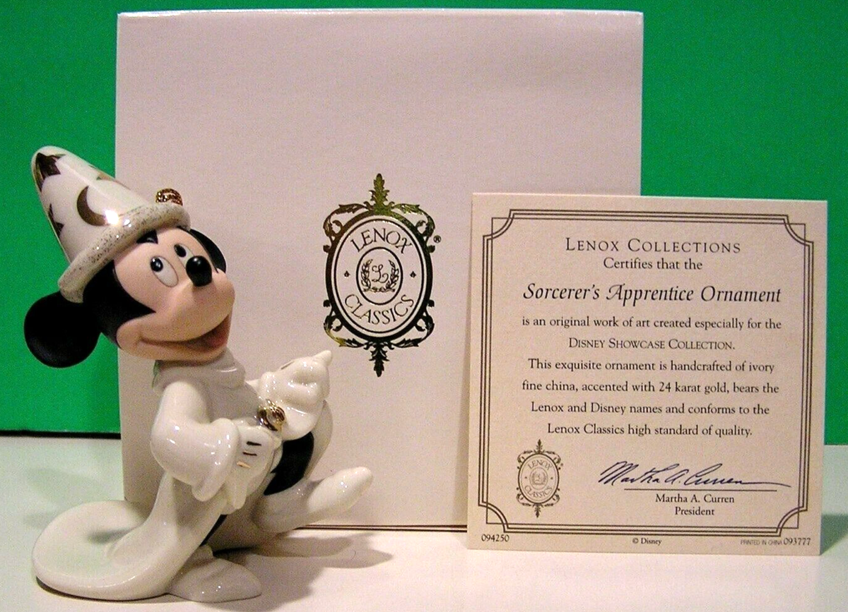 LENOX MICKEY SORCERER'S APPRENTICE ORNAMENT Disney -- -- NEW in