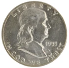 United States 1955 Franklin 90% Silver Half Dollar 50c Philadelphia Mint BU Coin