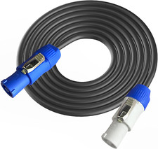 25Ft Powercon AC Power Cable 12AWG for LED Lights  Audio Equipment