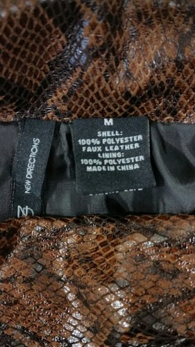 ND New Directions Jacket Polyester Faux Leather Sz M C17 - Picture 6 of 6