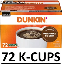 Dunkin Donuts Original Blend Keurig K-Cups 72 Count - 2-4 Days FREE SHIPPING