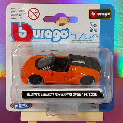 Burago BUGATTI VEYRON 16.4 GRAND SPORT VITESSE - NEU OVP - Sammlung Orange 1:64