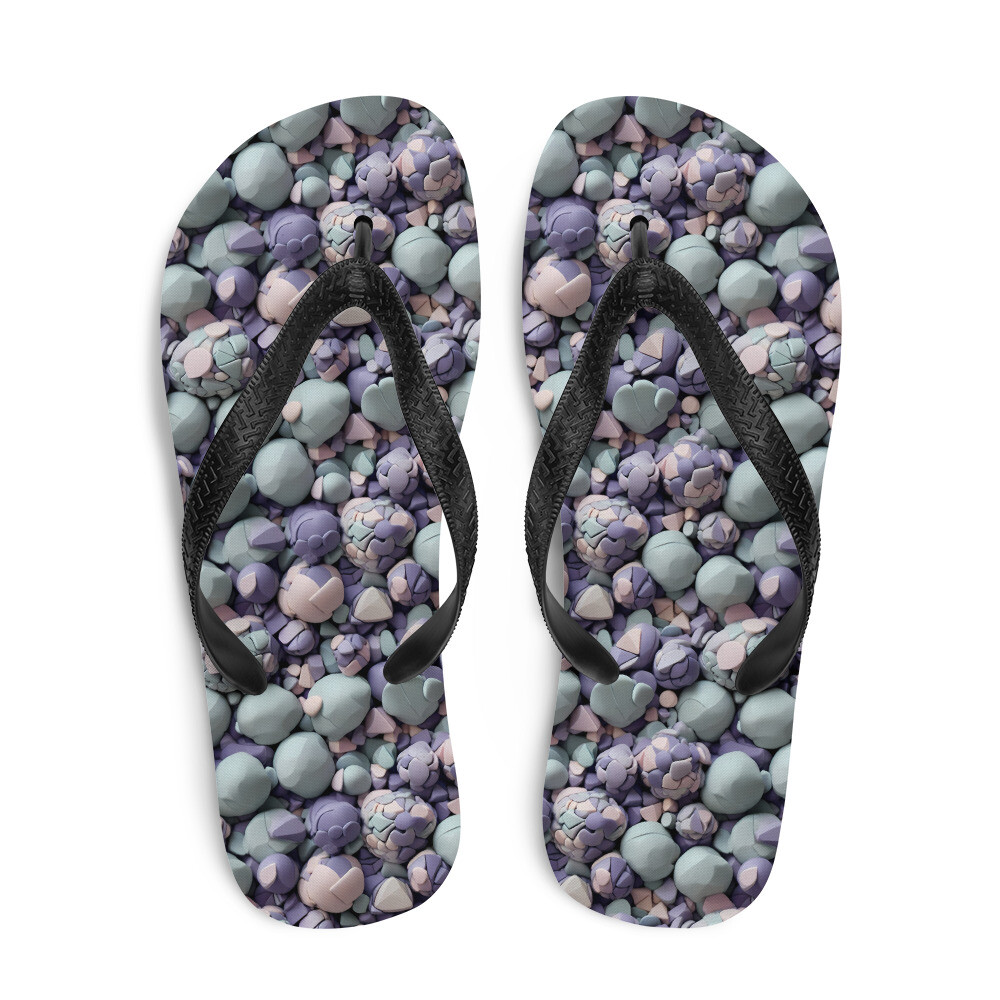 Flip-Flops | Pebble Paradise | 3D Pebbles | Step into Comfort and Style-image