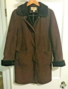 talbots shearling coat