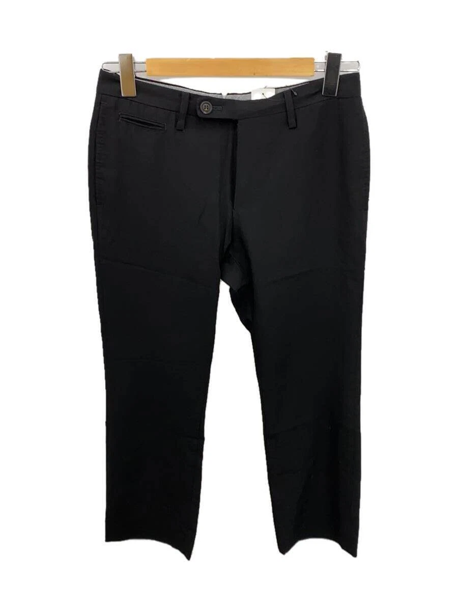 Pantalon Costume En Laine Pure Adriano Stozzi - Taille 50, Noir Avec Pinces Et Plis Marqués, Neuf étiqueté