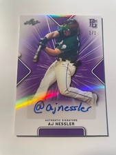 2021 LEAF PERFECT GAME AUTO AJ NESSLER Purple 1/1 03