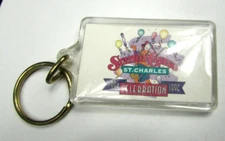 Vtg 1994 Station Casino St Charles Key Chain Ring Fob Collectible Souvenir