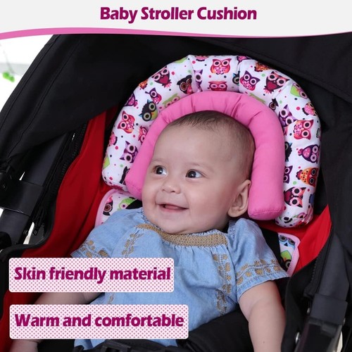 Infant Head Support For Car Seat KAKIBLIN Baby Soft Neck Support Pillow Pink-Au - Picture 2 of 8