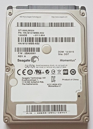 1 TB SATA Seagate Momentus ST1000LM024 5400RPM 8MB HDD 2.5" intern Festplatte