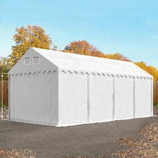 Lagerzelt 4x8m Zelthalle mit Bodenrahmen XXL Höhe PVC 800 N weiß NEU
