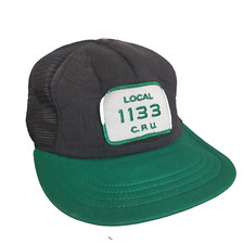 LOCAL 1133 C.P.U. Union Hat Snapback Vintage 80s Cap Trucker Union Made Canada