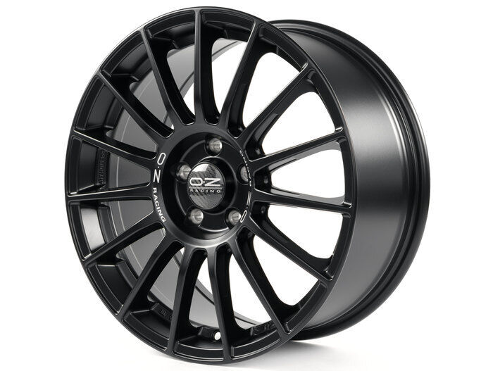 CERCHI IN LEGA OZ SUPERTURISMO LM MATT BLACK SILVER LETTERING 7,5x17 4x100,00 ET