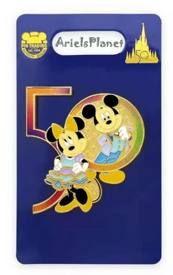 Walt Disney World Parks 50th Anniversary Mickey & Minnie Mouse Pin