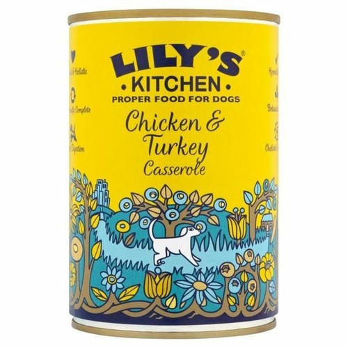 Lily's Kitchen Dog Homestyle Chicken And Turkey Casserole Food Can Tin