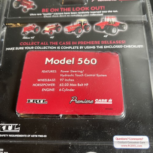 1/64 Ertl Premiere Case IH 560 Die-Cast Tractor Toy 37531B - Picture 5 of 5