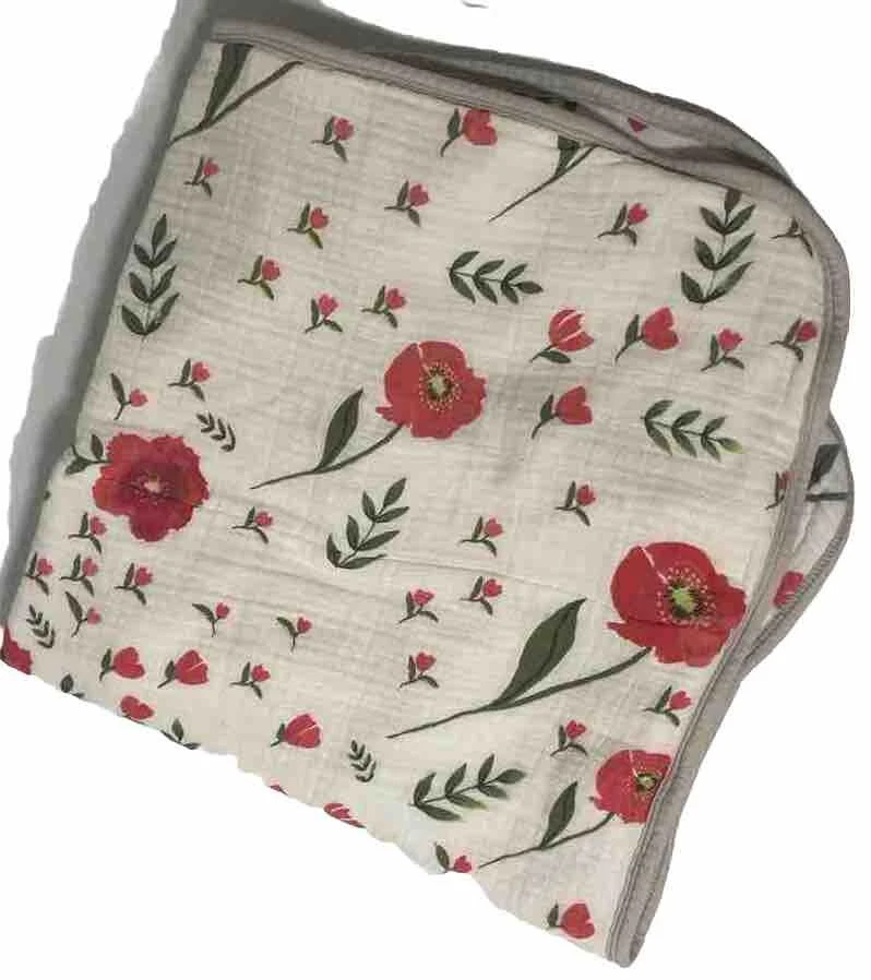 Little Unicorn Floral Poppy Cotton Muslin Baby Infant Hooded Towel 27” X 27”
Opens in a new window o