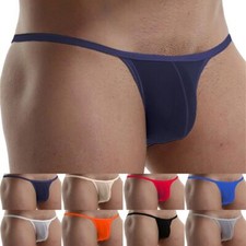 Men Sexy Briefs G string Tanga Underwear Low Rise Panties Underpants Translucent