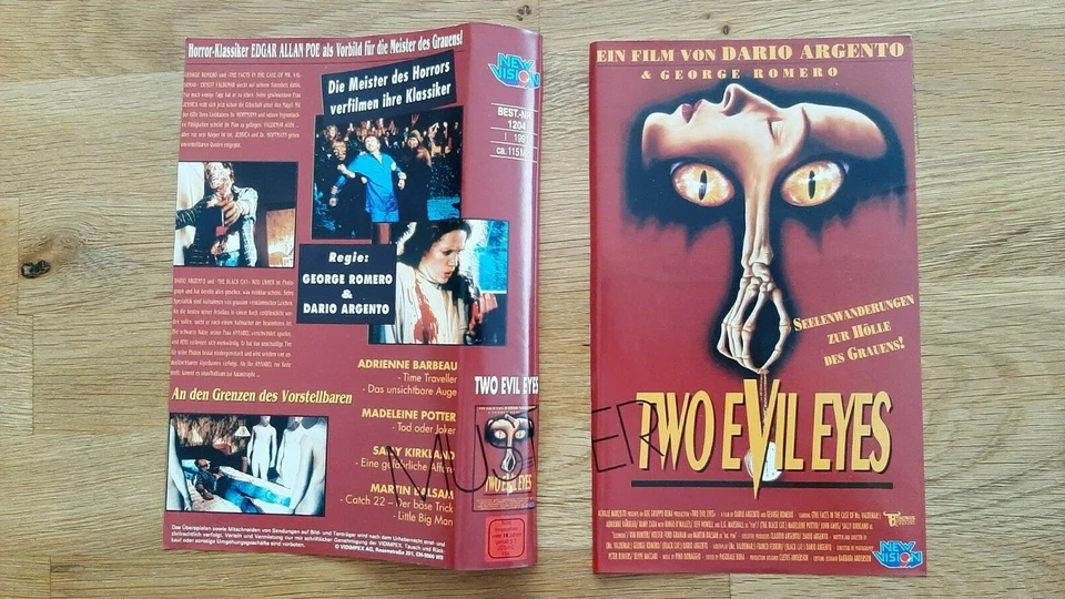 Two Evil Eyes (Dario Argento George Romero Poe Rare German Promo VHS Video 1991) - Bild 2 von 4