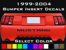 MUSTANG Bumper Insert Decals Rear letter Inlay Stickers fits 99-04 Mustang V6 GT